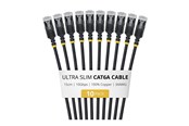 Netværkskabel - StarTech.com Startech patch cable - 15 cm - black - Sort - 6ASTP34BKS15CM10PK