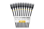 Netværkskabel - StarTech.com Startech patch cable - 30 cm - black - Sort - 6ASTP34BKS30CM10PK