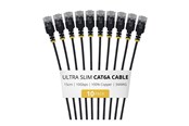 Netværkskabel - StarTech.com Startech patch cable - 15 cm - black - Sort - 6AUTP34BKS15CM10PK
