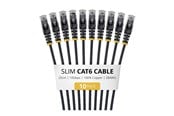 Netværkskabel - StarTech.com Startech patch cable - 25 cm - black - Sort - N6PAT25CMBKS10PK