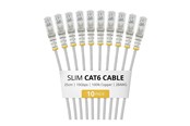 Netværkskabel - StarTech.com Startech patch cable - 25 cm - grey - Grå - N6PAT25CMGRS10PK