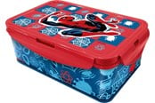 Skoletilbehør - Spider-Man Stor Spiderman madkasse med udtagelige rum - 088808737-74745