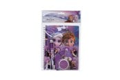Skoletilbehør - Frozen Writing set - with spiral pad A5 w/60 ruled sheets (soft cover for A5 spiral pad 350gsm) multi-colour pen stickers sheet pencil eraser small note pad w/40 sheets - 119406128