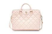 Tasker - GUESS Quilted 4G bag for a 16" laptop - pink - 3666339210946