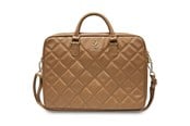 Tasker - GUESS Quilted 4G bag for a 16" laptop - brown - 3666339210953