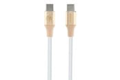 USB kabel - GUESS Ebossed Logo USB-C / USB-C Cable 1.5m Fast Charging - Gold - 3666339171414