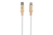 USB kabel - GUESS Ebossed Logo USB-C / Lightning cable 1.5m fast charging - gold - 3666339171438