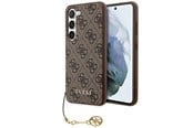 Mobil - Covers & Cases - GUESS 4G Charms Collection case for Samsung Galaxy A35 - brown - GUHCSA35GF4GBR