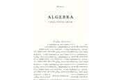Skønlitteratur & Fiktion - ALGEBRA - Skønlitteratur & Fiktion - Hæftet - 9788776163686