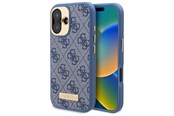 Mobil - Covers & Cases - GUESS 4G Logo Plate MagSafe Case for iPhone 16 Plus - Blue - 3666339345334