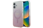 Mobil - Covers & Cases - GUESS IML Glitter Gradient MagSafe Case for iPhone 16 - Pink - 3666339301552