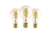 Lyskilder - EGLO LED pære E27 A60 AMBER 2200K 500LM 3STK E27 - 113141