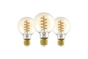 Lyskilder - EGLO LED pære E27 G80 AMBER 2200K 500LM 3STK E27 - 113139