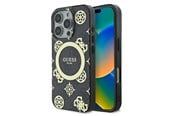 Mobil - Covers & Cases - GUESS IML Peony On 4G Background MagSafe case for iPhone 16 Pro - black - 3666339299927