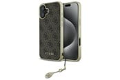 Mobil - Covers & Cases - GUESS 4G Charms Collection case for iPhone 16 - brown - 3666339345921