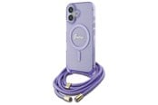 Mobil - Covers & Cases - GUESS Crossbody Cord Script MagSafe iPhone 16 Case - Purple - 3666339345846