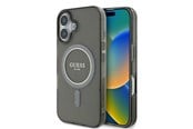 Mobil - Covers & Cases - GUESS IML Glitter Circle MagSafe case for iPhone 16 - black - 3666339307417