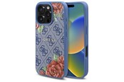 Mobil - Covers & Cases - GUESS 4G Flowers Print MagSafe case for iPhone 16 Pro - blue - 3666339350413