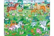Puslespil - Larsen Puzzles Puslespil Ponyer, Enhjørninge og Venner 4-asst - 1 2D Puslespil - V5