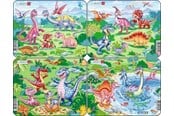 Puslespil - Larsen Puzzles Puslespil Legende dinosaurer 4-asst - 7 brikker, M 2D Puslespil - V6