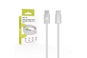 USB kabel - Mobile Origin CB11 60W UltraSlim USB-C to USB-C Cable 1m - White - MO-USC-CB11-WHT