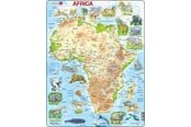 Puslespil - Larsen Puzzles Puslespil Afrika topografisk kort - 63 brikker, Ma 2D Puslespil - A22