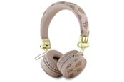 Hovedtelefoner/headset - GUESS Bluetooth ENC GUBH70EPOSMW Brown/Brown Peony Script Round Shape Headphones - 3666339328979