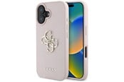 Mobil - Covers & Cases - GUESS Grained Big 4G Logo Small Classic Logo case for iPhone 16 - pink - 3666339424824