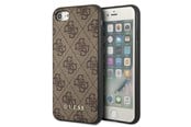 Mobil - Covers & Cases - GUESS 4G Metal Gold Logo Case for iPhone SE 2022 / 2020 / 7 / 8 - Brown - 3700740493953