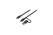 USB kabel - SKross 2in1 Pro Cable USB-C to A Braided cable 60W 150cm - Black - 21409