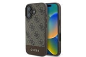 Mobil - Covers & Cases - GUESS 4G Bottom Stripe Case for iPhone 16 Plus 6.7" - Brown - 3666339344931