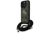 Mobil - Covers & Cases - GUESS 4G Big Logo Cord Stap Crossbody Case for iPhone 16 Pro Brown - 3666339434434