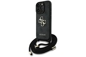 Mobil - Covers & Cases - GUESS 4G Big Logo Cord Stap Crossbody Case for iPhone 16 Pro Black - 3666339434281