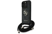 Mobil - Covers & Cases - GUESS 4G Big Logo Cord Stap Crossbody Case for iPhone 16 Pro Max black - 3666339434298