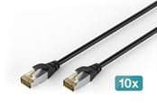 Netværkskabel - DIGITUS patch cable - 10 m - black - Sort - DK-1644-A-100-OD-10