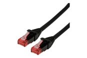 Netværkskabel - Roline patch cable - 30 cm - black - Sort - 21.15.2945