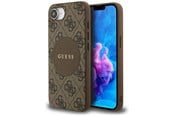 Mobil - Covers & Cases - GUESS 4G Circle Classic Logo MagSafe case for iPhone 16e - brown - 3666339454043