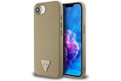 Mobil - Covers & Cases - GUESS Grained Triangle MagSafe case for iPhone 16e - brown - 3666339453404
