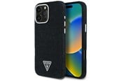 Mobil - Covers & Cases - GUESS Denim Triangle Logo MagSafe case for iPhone 16 Pro - black - 3666339428143