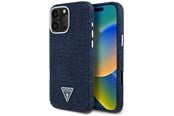 Mobil - Covers & Cases - GUESS Denim Triangle Logo MagSafe iPhone 16 Pro Max Case - Blue - 3666339428303