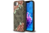 Mobil - Covers & Cases - GUESS 4G Flowers Print MagSafe case for iPhone 16e - brown - 3666339453343