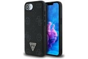 Mobil - Covers & Cases - GUESS Grained Hot Stamp Peony Triangle Logo MagSafe Case for iPhone 16e - Black - 3666339453312