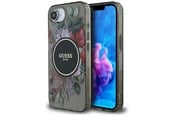Mobil - Covers & Cases - GUESS IML Flowers MagSafe iPhone 16e Case - Black - 3666339454814