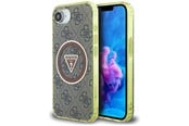 Mobil - Covers & Cases - GUESS IML Metal Glitter 4G Circle Triangle MagSafe case for iPhone 16e - brown - 3666339454104