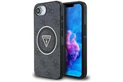 Mobil - Covers & Cases - GUESS IML Metal Glitter 4G Circle Triangle MagSafe Case for iPhone 16e - Black - 3666339454098