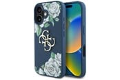Mobil - Covers & Cases - GUESS Grained Roses Big 4G logo case for iPhone 16 - blue - 3666339427375