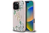 Mobil - Covers & Cases - GUESS Grained Roses Big 4G logo iPhone 16 Pro case - pink - 3666339427092