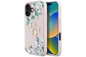Mobil - Covers & Cases - GUESS Grained Roses Big 4G logo iPhone 16 case - pink - 3666339427078