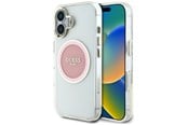 Mobil - Covers & Cases - GUESS IML Metal Colored Circle Classic Logo MagSafe iPhone 16 Case - Pink - 3666339428570