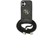Mobil - Covers & Cases - GUESS 4G Big Logo Cord Stap Crossbody Case for iPhone 17 - Black - 3666339526733